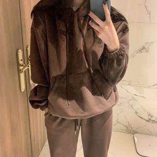 Hooded Textured Pullover