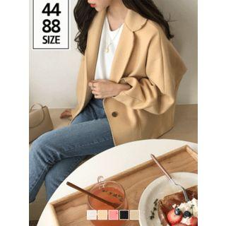 Raw-edge Boxy One-button Jacket