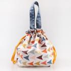 Patterned Drawstring Lunch Bag As Shown In Figure - One Size