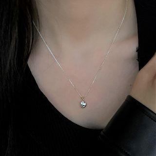 Sterling Silver Irregular Pendant Necklace Silver - One Size