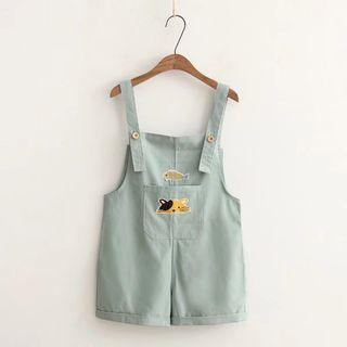 Sleeveless Embroidered Jumper Shorts