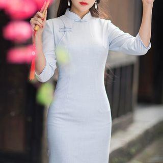 3/4-sleeve Sheath Cheongsam