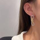Chunky Chain Alloy Earring 1 Pair - E2945 - Gold & Silver - One Size