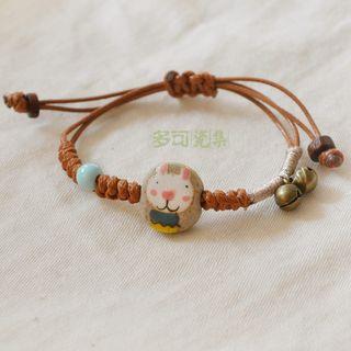 Ceramic Rabbit String Bracelet