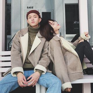 Couple Matching Berber Fleece Bomber Jacket