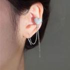 Heart Chain Alloy Earring 1 Pair - Silver - One Size