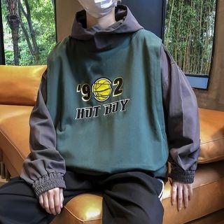 Mock Two-piece Loose-fit Light Hoodie