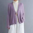 Single-button Knit Cardigan