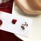 Rabbit & Heart Alloy Asymmetrical Earring