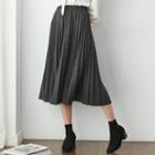 Pleated A-line Skirt Gray - One Size