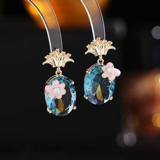 Pineapple Flower Faux Crystal Earring