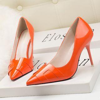 Stiletto Heel Patent Pumps