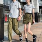 Couple Matching Short-sleeve Polo Shirt / Cargo Skirt / Pants