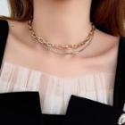 Alloy Layered Choker Gold & Silver - One Size