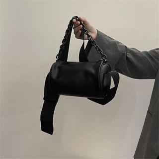 Plain Barrel Crossbody Bag Black - One Size