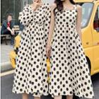 Long-sleeve Dotted Top / Long-sleeve Dotted Midi A-line Dress / Spaghetti Strap Dotted Midi Dress