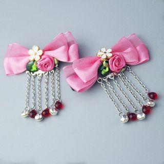 Dangling Bow Hair Clip
