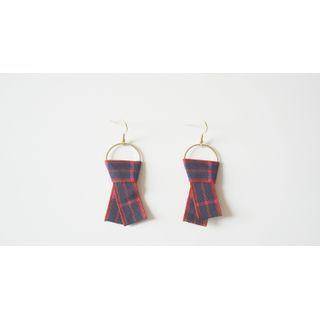 Plaid Strap Dangle Earring