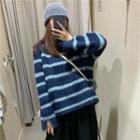 Striped Sweater Stripes - Dark Blue & White - One Size