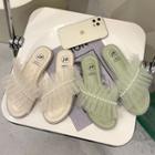 Beaded Mesh Sandals