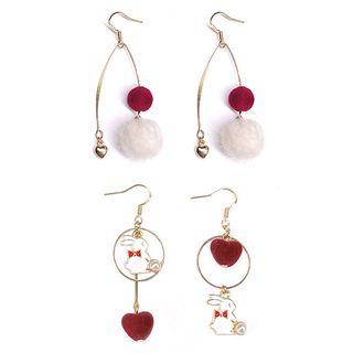 Alloy Rabbit / Bobble Dangle Earring