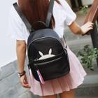 Nylon Color Panel Backpack Black - One Size