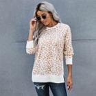 Long Sleeve Leopard Printed T-shirt