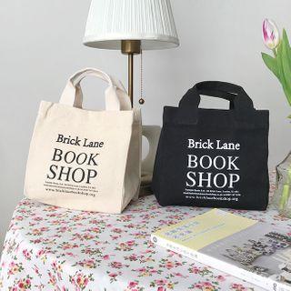 Lettering Canvas Lunch Bag