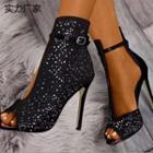 Stiletto Heel Rhinestone Sandals