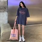 Lettering Loose Fit Short-sleeve T-shirt