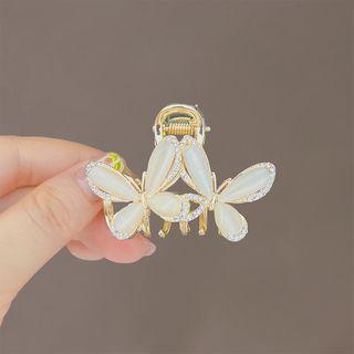 Rhinestone Hair Claw White - One Size