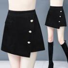 Asymmetric Velvet Skort