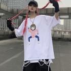 Short Sleeve Printed Oversized T-shirt