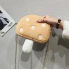 Mushroom Furry Crossbody Bag