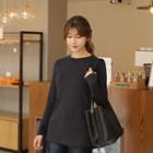 Brushed-fleece Lined T-shirt In 9 Colors