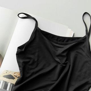 Spaghetti-strap Fleece-lined Top