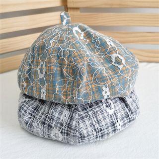 Check Lace Beret