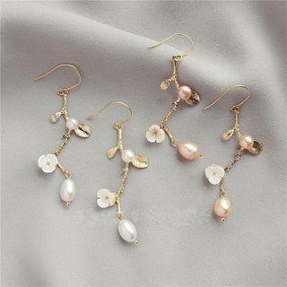 Flower Faux Pearl Earring