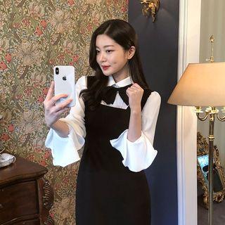 Dali Hotel Slim-fit Midi Pinafore Dress