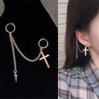 Alloy Chain & Cross Dangle Earring