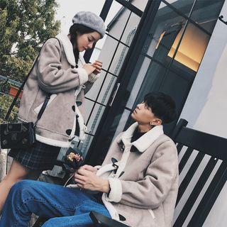 Paneled Buttoned Couple Matching Jacket