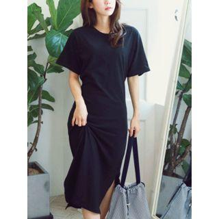 Tie-waist Long T-shirt Dress
