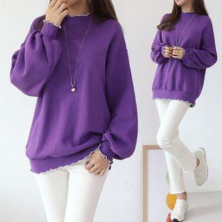 Lettuce-edge Loose-fit Sweatshirt