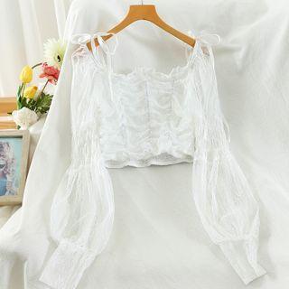 Ruched Lace Blouse