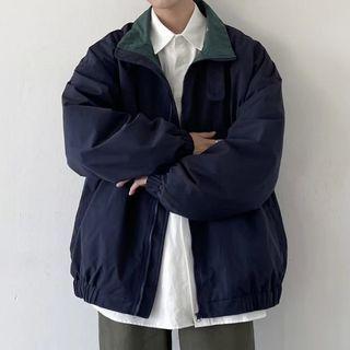 Two Tone Zip-up Padded Jacket