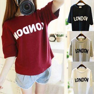 Couple Matching Short-sleeve Letter T-shirt