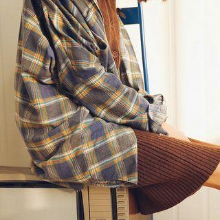 Plaid Drop Shoulder Shirt