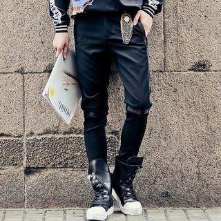 Patched Skinny Pants