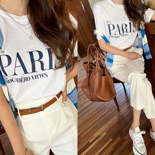 Paris Letter Boxy T-shirt