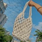 Fishnet Bucket Bag With Pouch